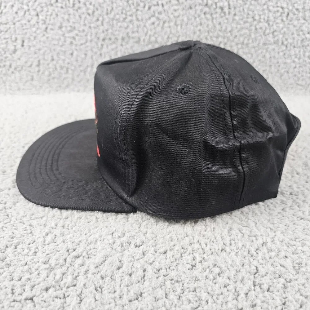 Vintage Hard Rock Cafe Hat Black Strapback Washington DC 90s Embroidered Logo